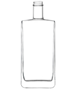 Bouteille en verre extra-blanc pour spiritueux, modèle Long Island, 100CL, bague GPI