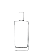 Bouteille en verre extra-blanc pour spiritueux, modèle Long Island, 35CL, bague plate