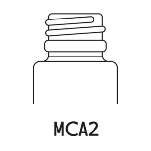 Schéma technique de la bague à vis pour flacon, modèle MCA2.