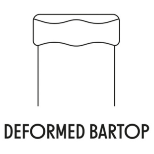 Diagram of a 'Deformed Flat-top' neck finish designed for a T-top stopper.