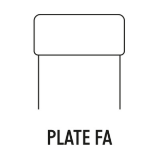 Schéma technique de la bague pour flacon, modèle Plate FA