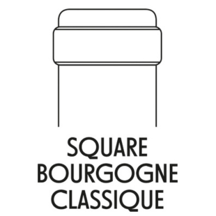 iagram of a Square Burgundy Classic type wine bottle finish