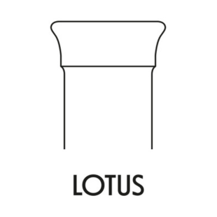 Schéma de la bague de bouteille de vin de type Lotus.