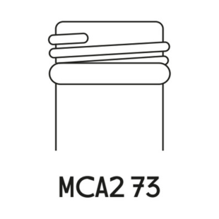 Schéma de la bague à vis pour bouteille, modèle MCA2 73.