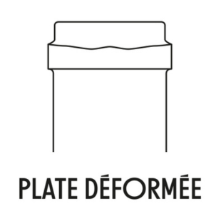 Schéma de la bague de bouteille de vin de type Plate Déformée