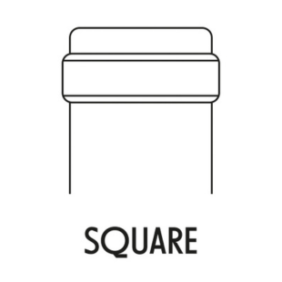 Diagram of a Square type wine bottle finish.