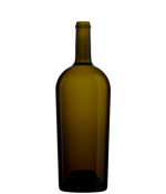 Flacon bordelais à épaule marquée 150cl. Corps cylindrique droit et haut, épaule plate, goulot droit, teinte Antique, pour vin.